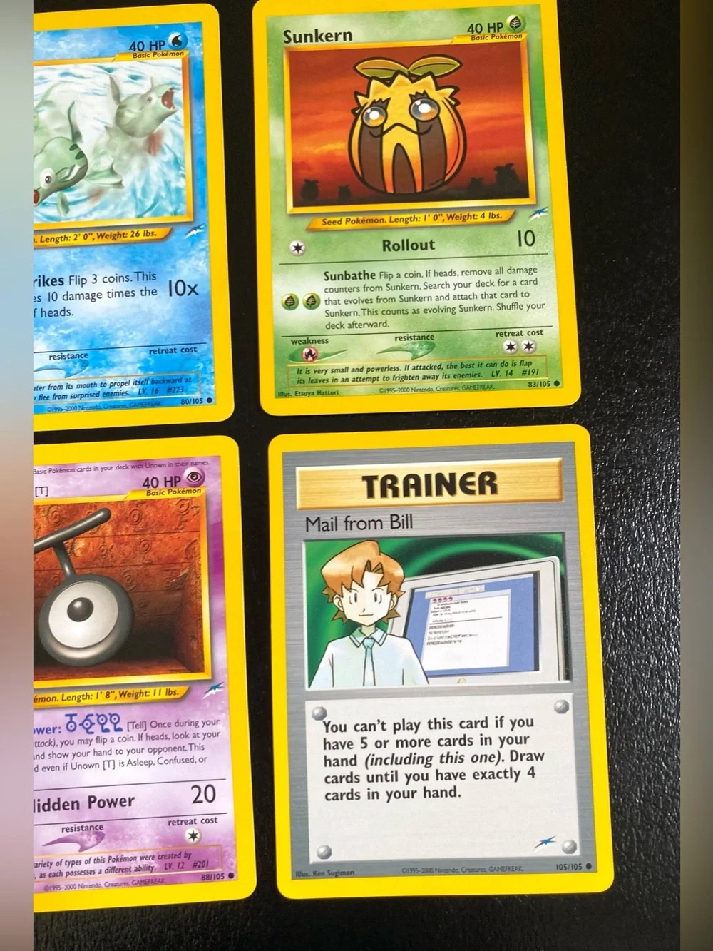 Pokémon Vintage Cards Bundle from Set 105  - Qty 9